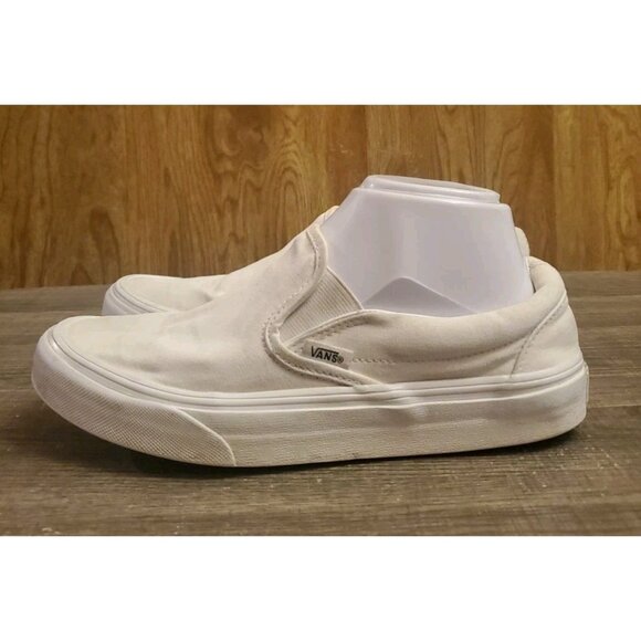 Vans Classic Slip On Shoes Men’s 6 Women’s 7.5 White - Picture 3 of 12